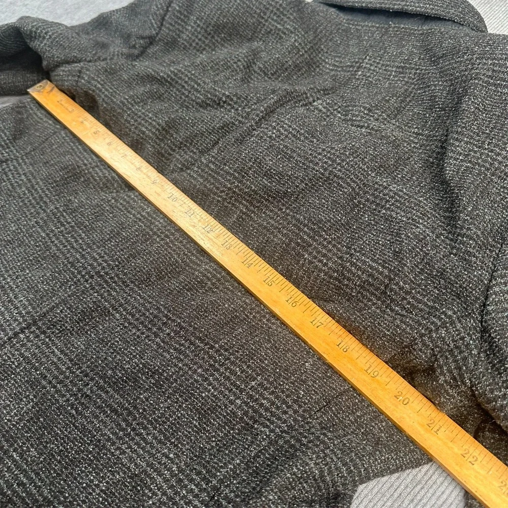 Nordstrom Natural Style Mens 46R Wool Blazer Grey Glen Check Sport Coat Portugal
